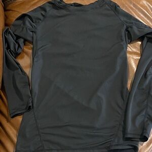 Girls black fitted performance top